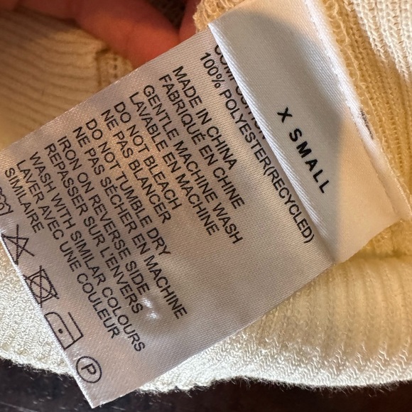 Soulland Kiki Rib Knit Polo Sweater Off White XS | Flared Sleeve Knit Jumper - Picture 11 of 11